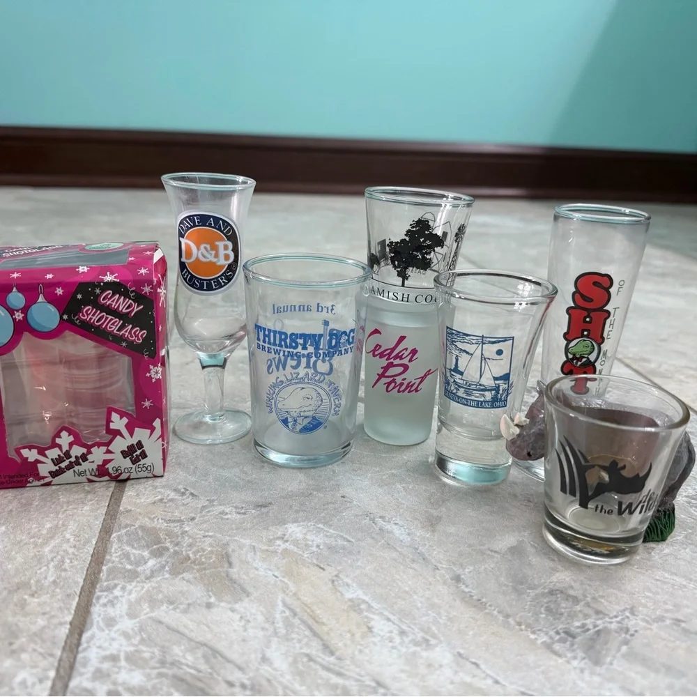 Shot Glass Collection of Ohio and Pennsylvania Landmarks